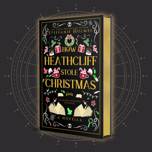 How Heathcliff Stole Christmas hardcover luxe edition. Kooky spooky romance by Steffanie Holmes